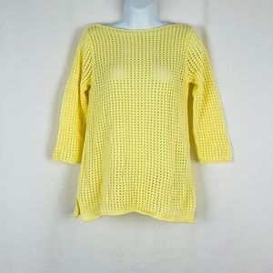 Jeanne Pierre loose knit Cotton pullover sweater M
